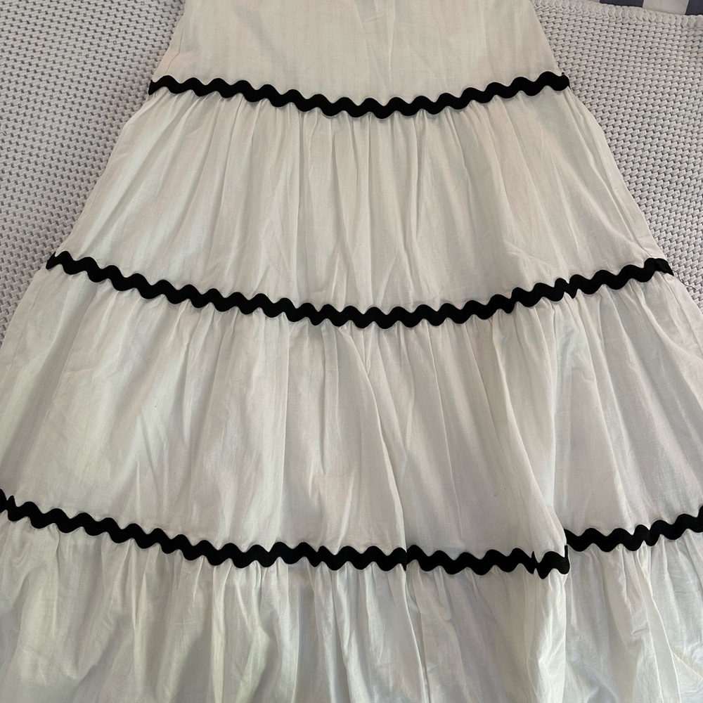 Mason Baker White and Black Tiered Skirt